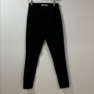 Levi’s Women’s 721 High Rise Skinny Jeans Size 26 Black High Waist Zipper Fly